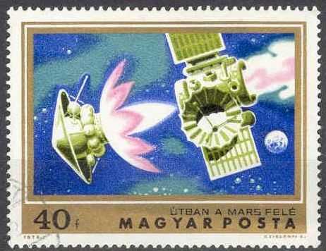 Hungria 1974 Scott 2273 Sello º Espacio Nave Espacial a Marte Hongrie Magyar Posta Ungarn Hungary Ungheria Hongarije Mi.2931 Yv.2357 